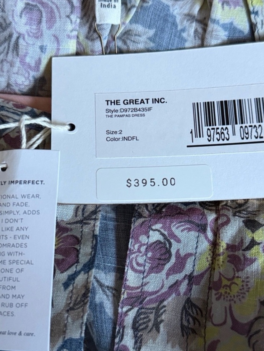 NWT the Great - THE PAMPAS DRESS - Picture 9 of 10